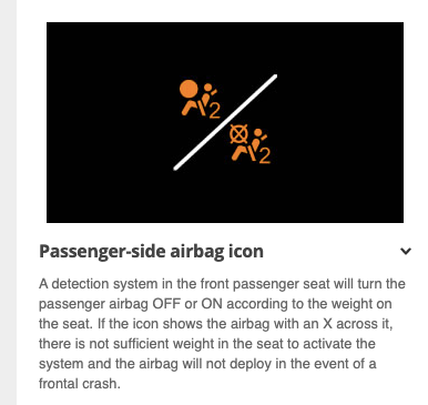 Passenger Airbag Light